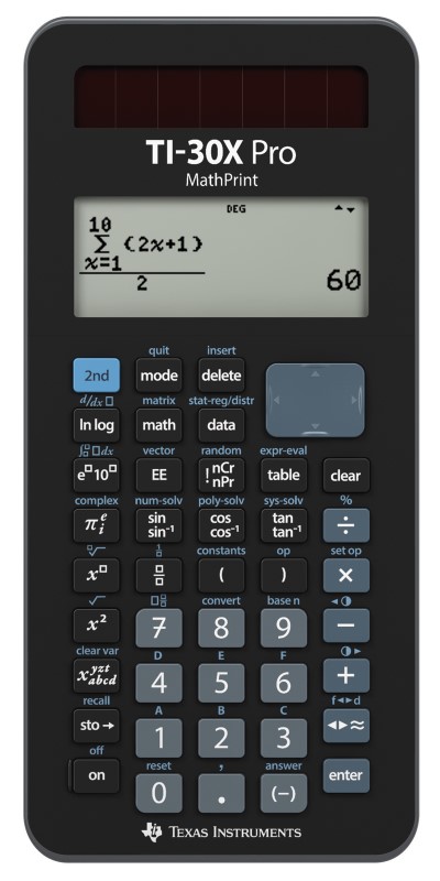Texas Instruments TI-30X Pro Math Print